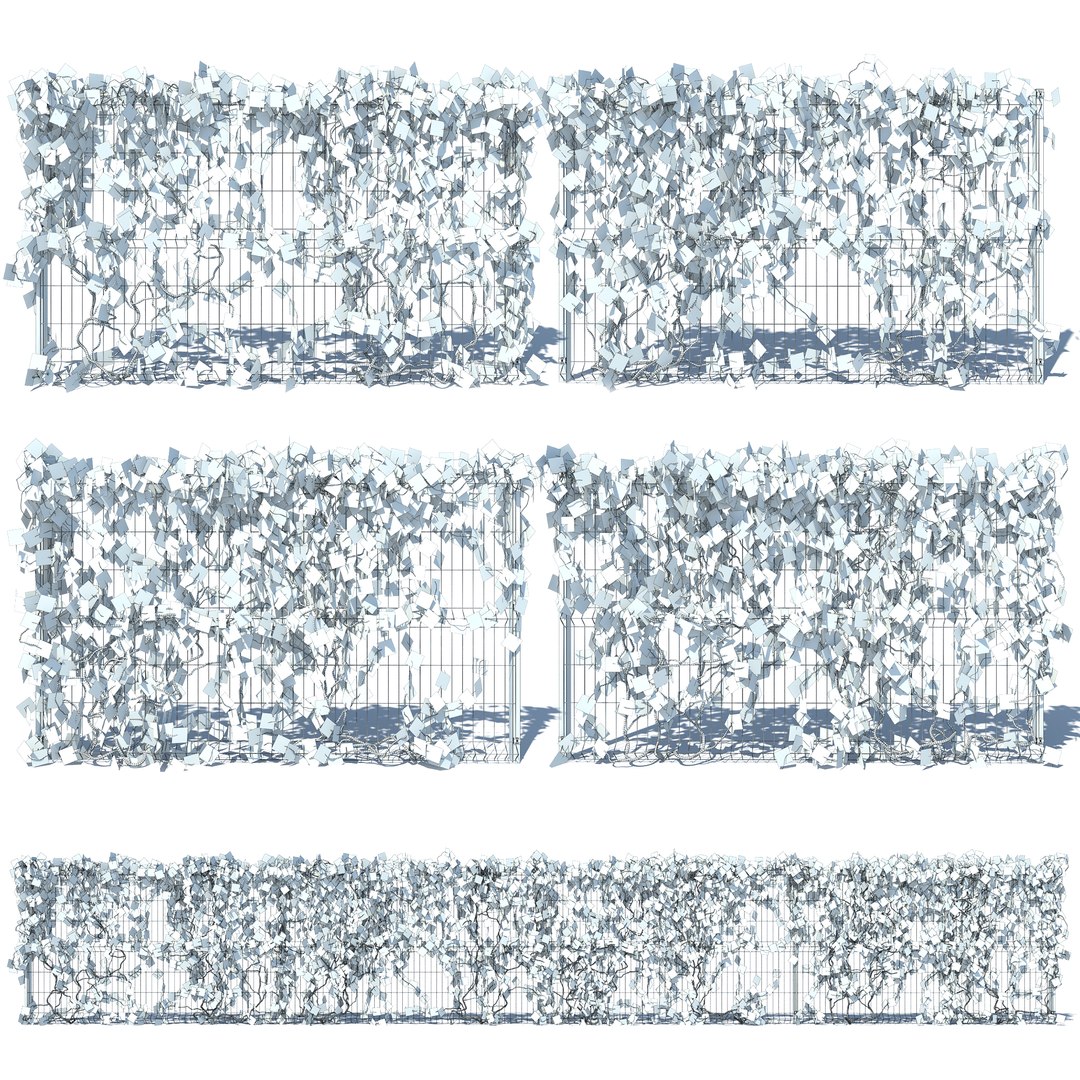 3D Model Metal Fence 3D H 153 With Ivy V1 TurboSquid 1951317