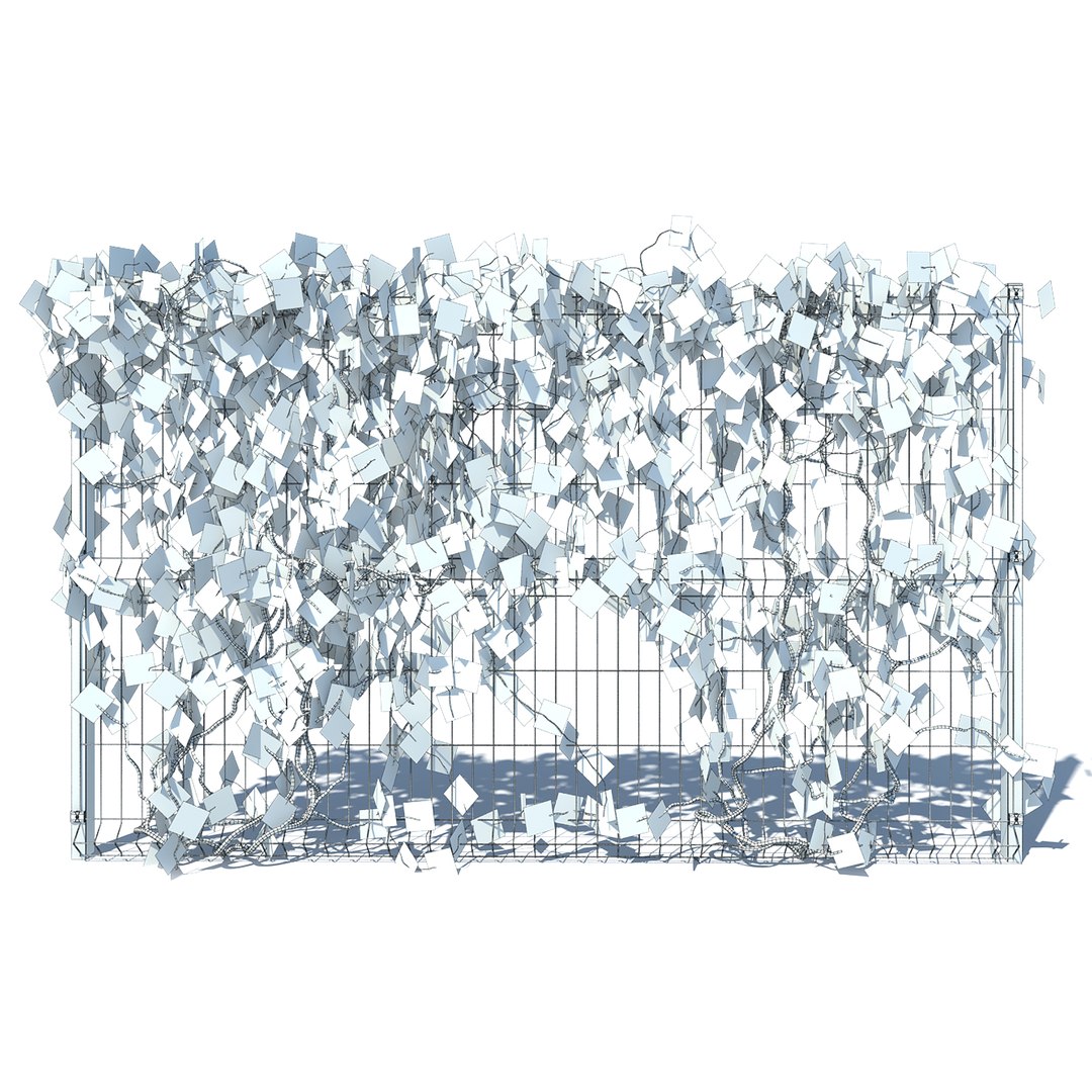 3D Model Metal Fence 3D H 153 With Ivy V1 TurboSquid 1951317