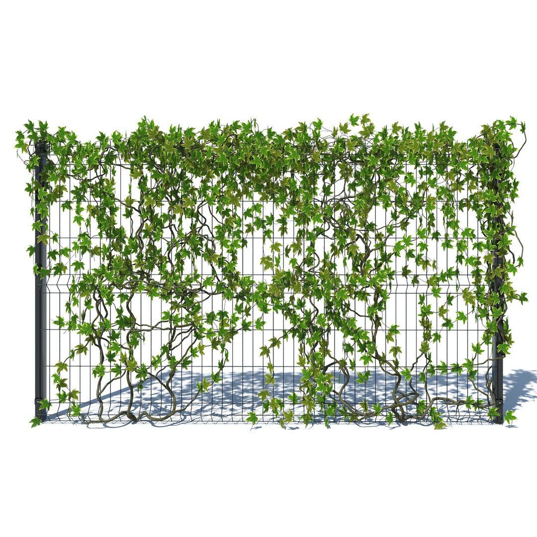 3D Model Metal Fence 3D H 153 With Ivy V1 TurboSquid 1951317