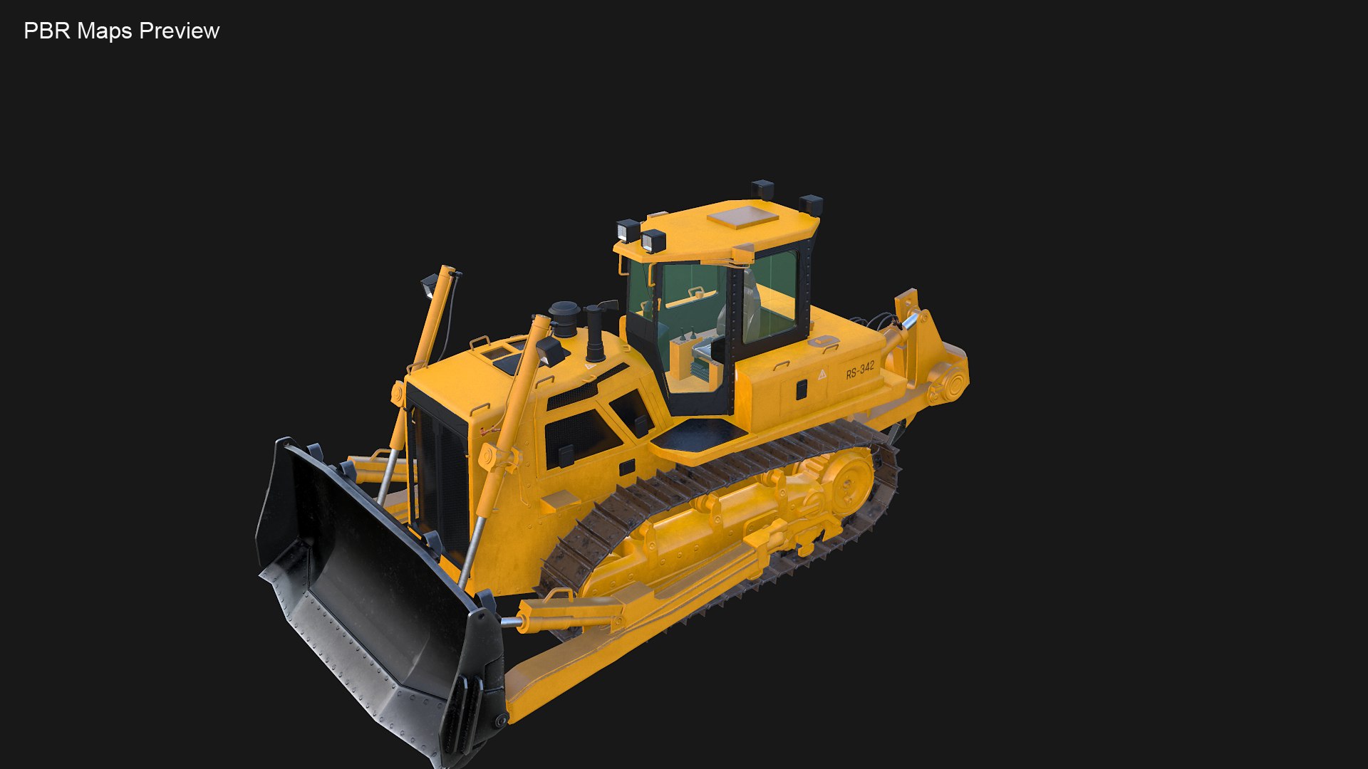 Generic Modern Bulldozer PBR 3D Model - TurboSquid 2010414