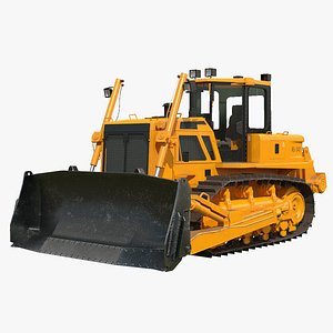 Generic Modern Bulldozer PBR 3D model