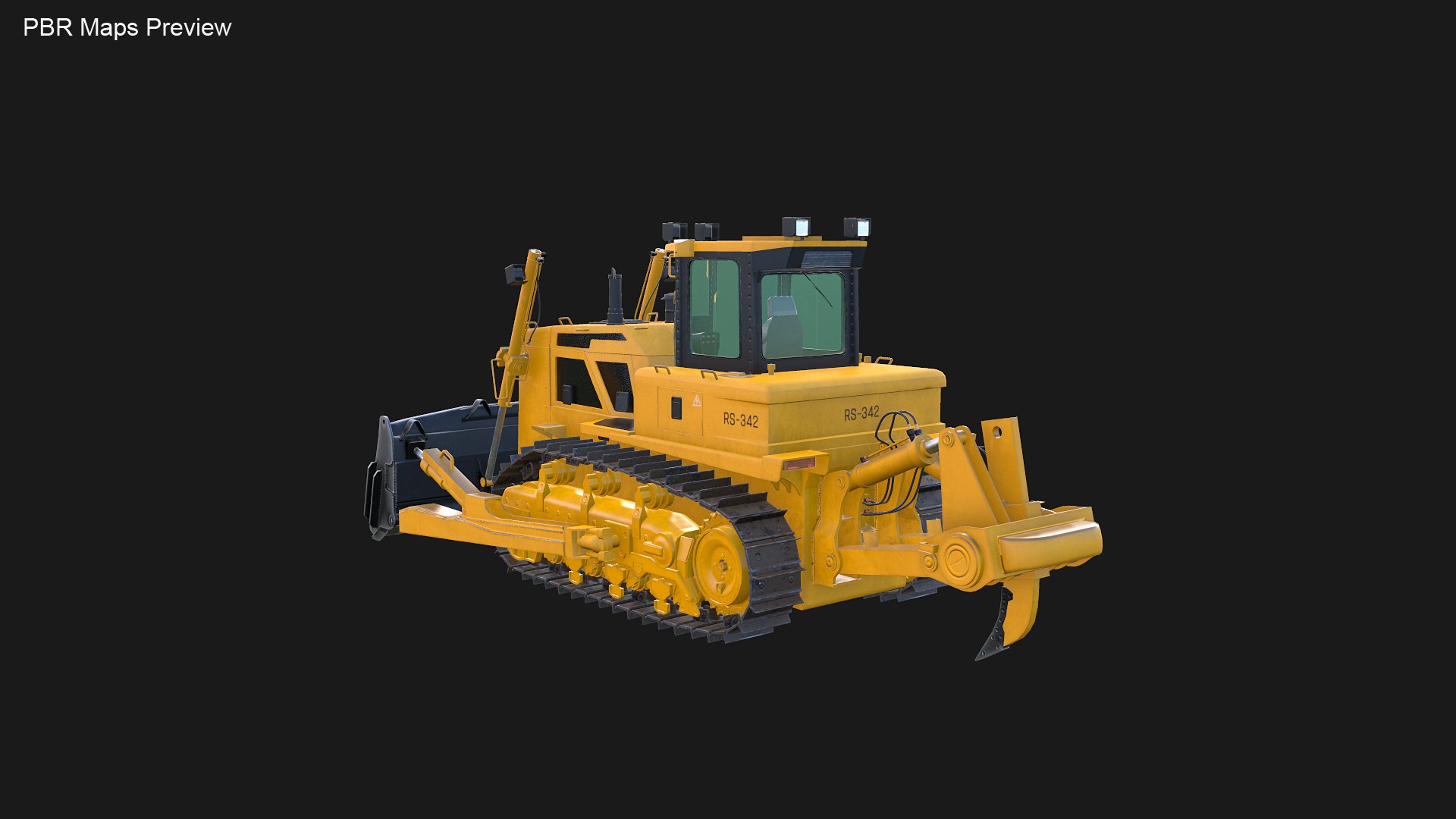 Generic Modern Bulldozer PBR 3D Model - TurboSquid 2010414
