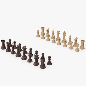 Chess Figures Set 3D model