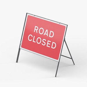 Road Closed Rectangle Road Sign