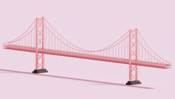 3d cartoon hanging bridge