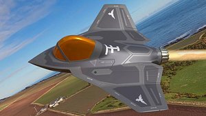3D model Animated Cartoon Jet Fighter