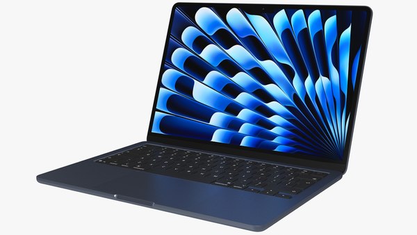 3D модель Apple MacBook Air 13 M4 2025 Полночь Оснащенный