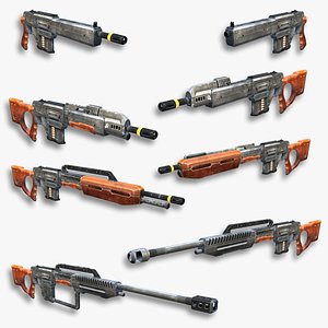 Sci-Fi Rifle Set 06