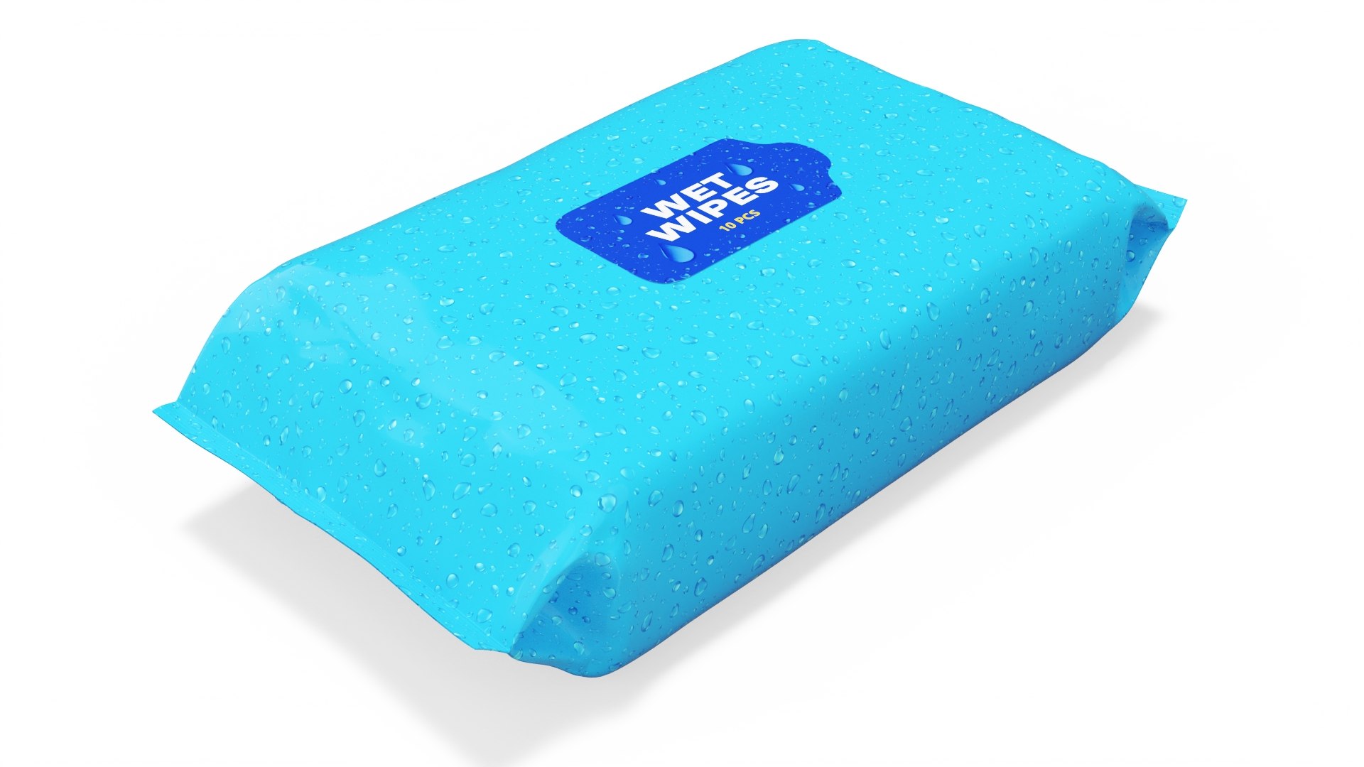 Wet Wipes in a Large Blue Package 3D model preview