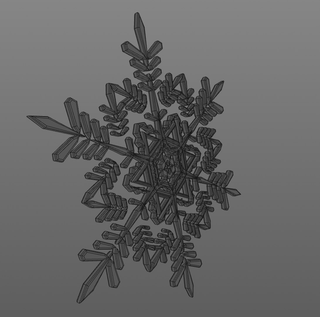 3d Snow Snowflake Flake Model