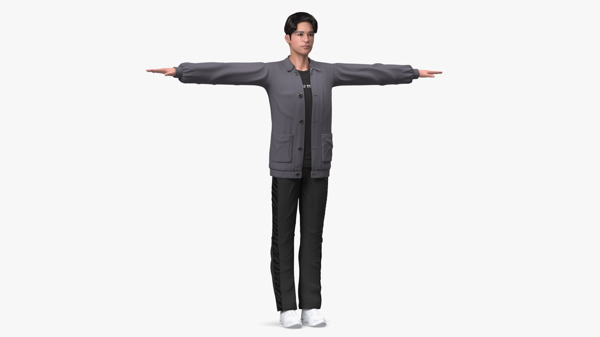 Chinese Man Rigged 3D model preview