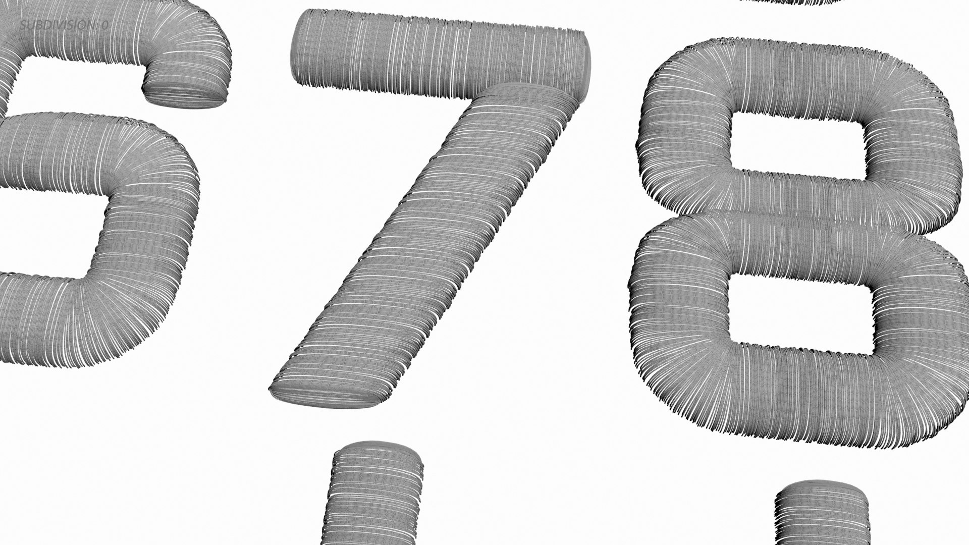 3D Embroided Sewing Numbers TurboSquid 1851189