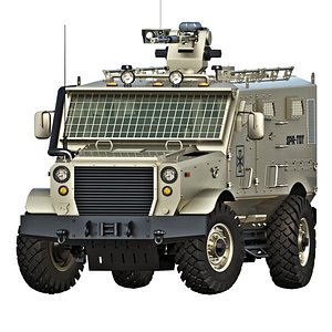 Armored military vehicle v8 3D model