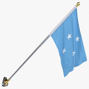 Federated States of Micronesia Cloth Flag Wall Mount Animated Loop