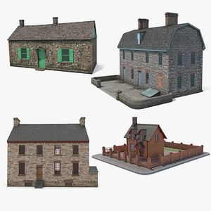 Historic Houses Brick and Stone Collection model