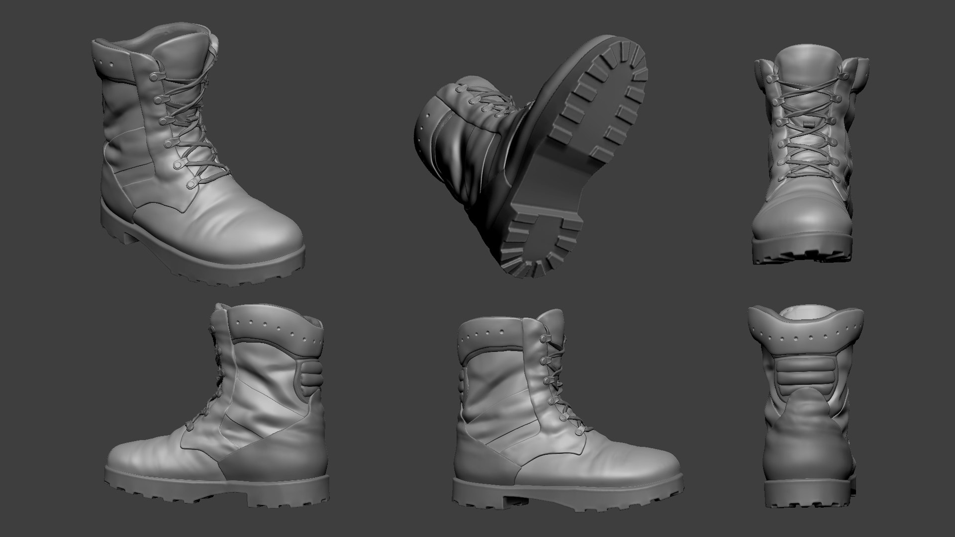 3D Military Boots Highpoly - TurboSquid 1795980