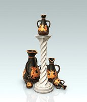 Pedestral & Greek vase