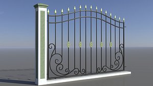 forged fence 3D model