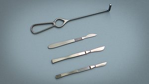 3d model scalpel retractor - medical