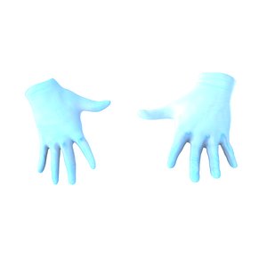 scanned surgical sterile gloves 3D