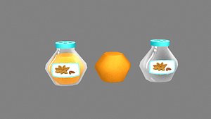 Cartoon seasoning - fennel - anise - octagon 3D model