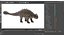 3D model Alkylosaurus of Tropical Habitat Rigged for Cinema 4D