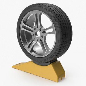 3D Wheel on Tandem Trailer Ramp