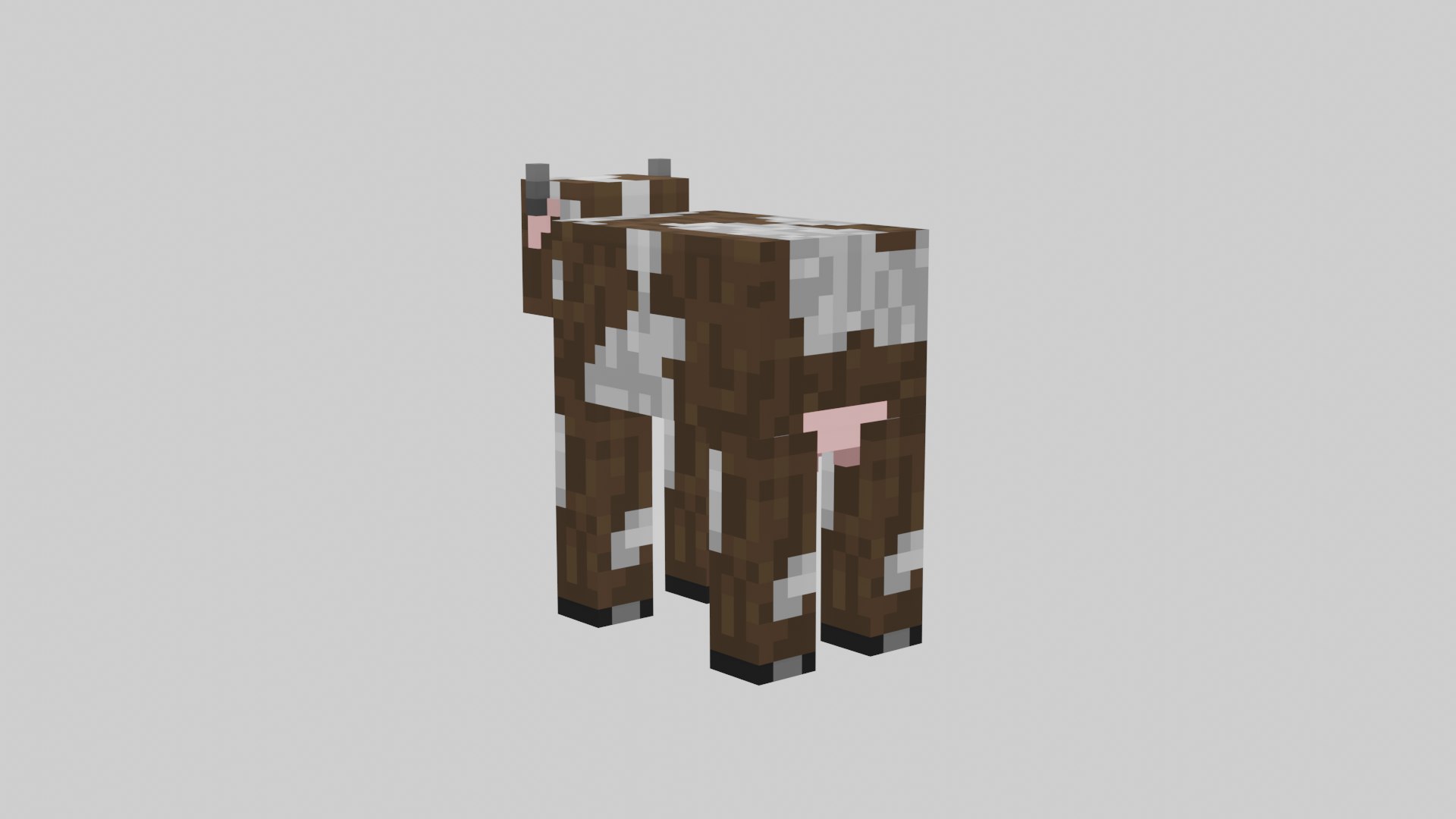 3D Minecraft Cow Rigged - TurboSquid 1980171