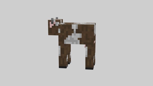 modelo 3d Minecraft vaca aparejada - TurboSquid 1980171