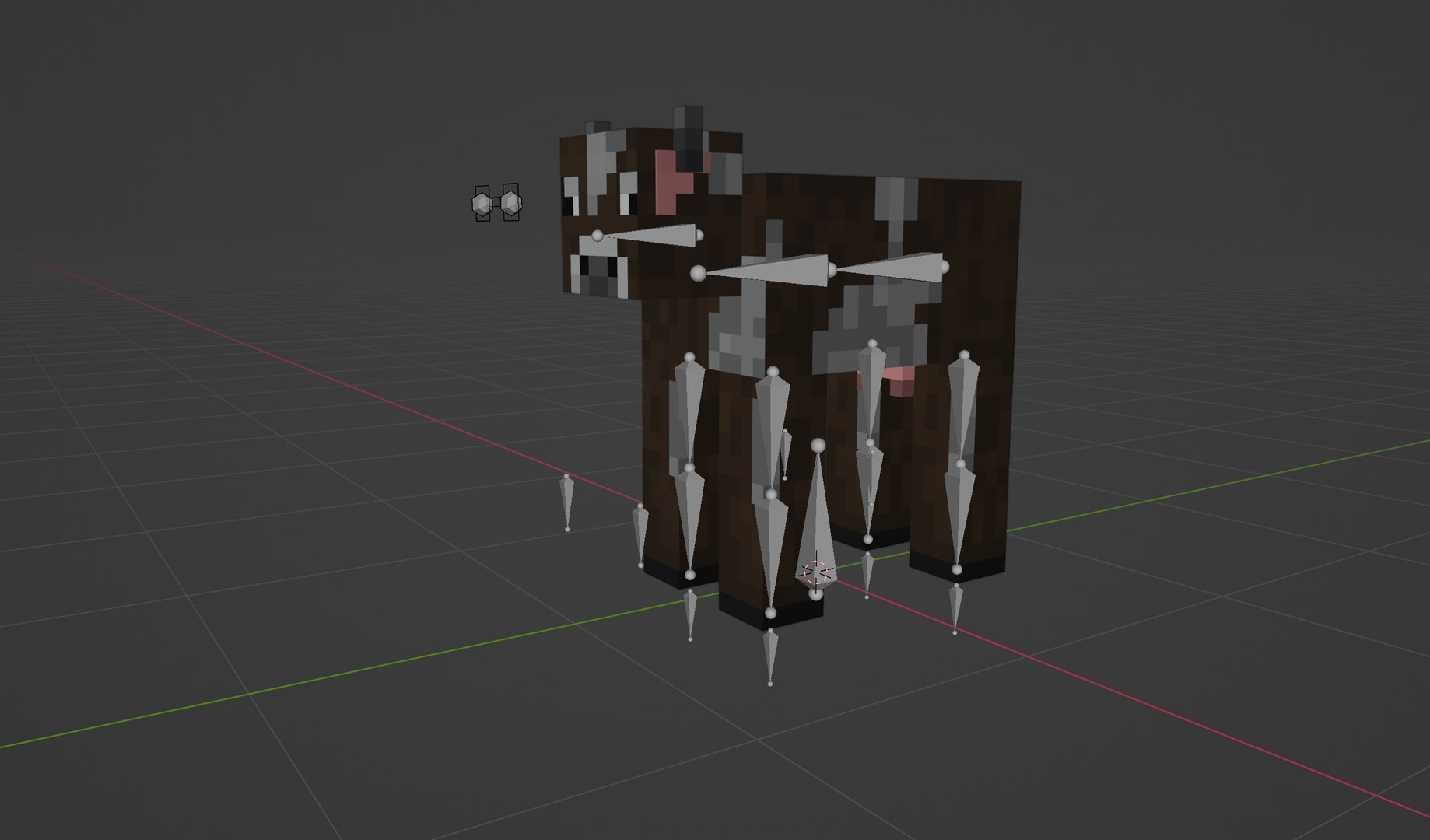 3D Minecraft Cow Rigged - TurboSquid 1980171
