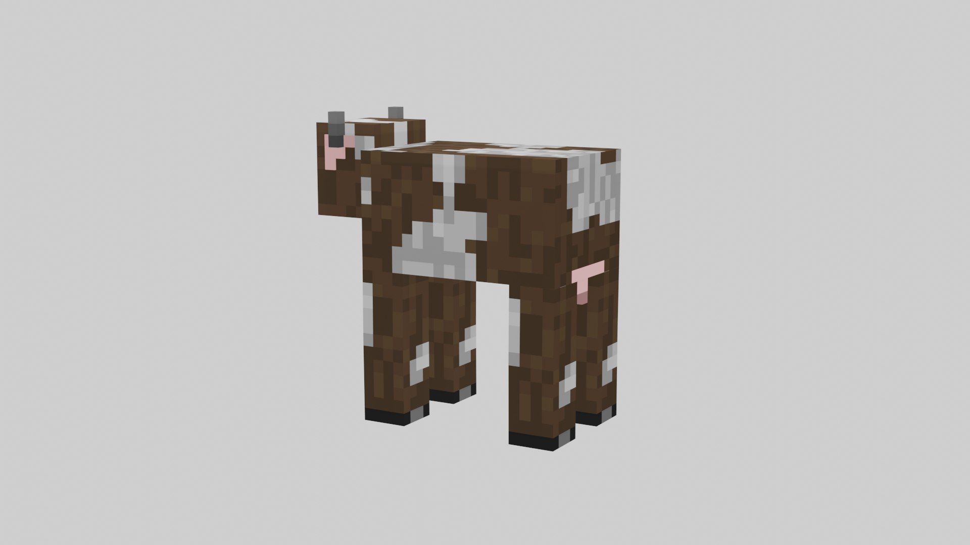 3D Minecraft Cow Rigged - TurboSquid 1980171