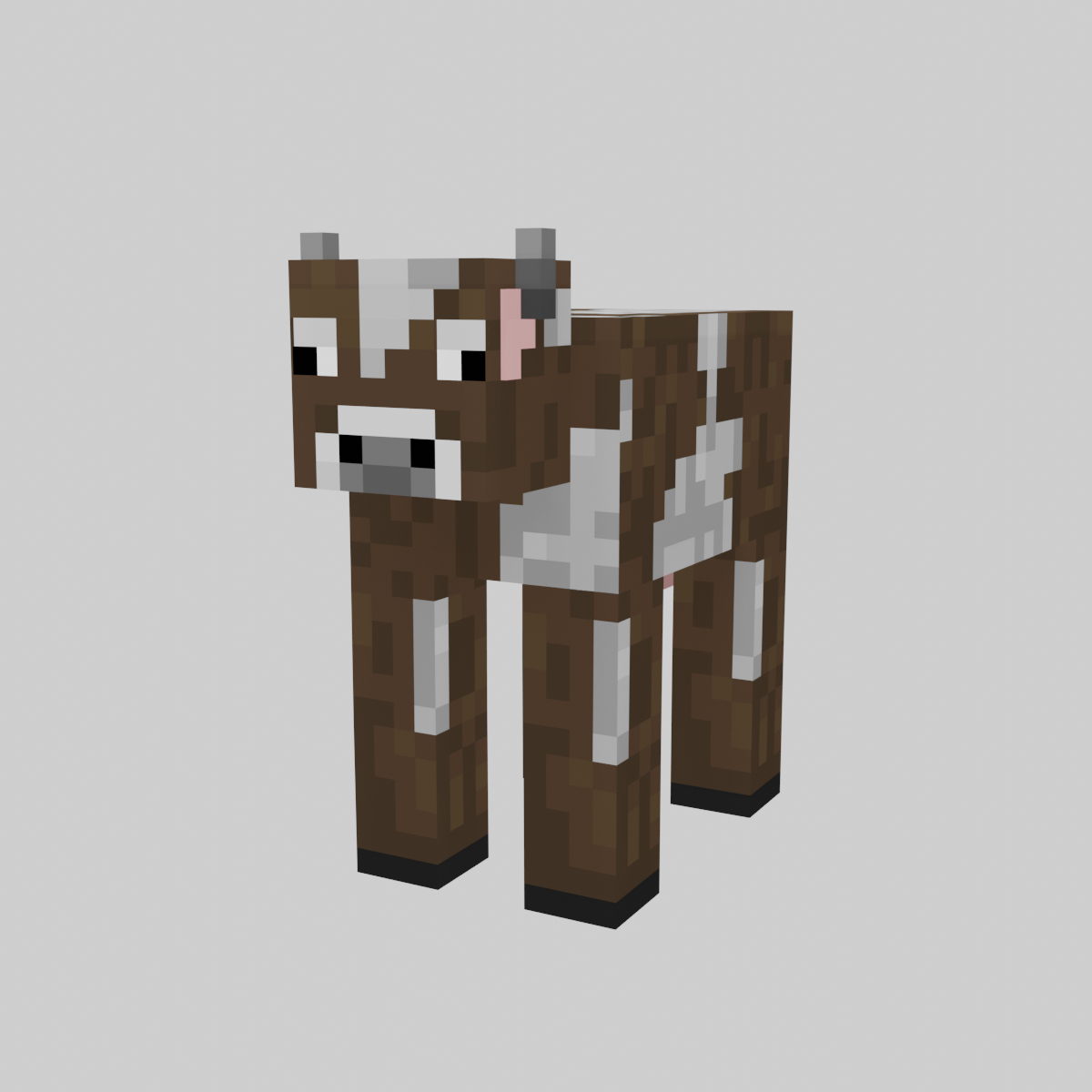 modelo 3d Minecraft vaca aparejada - TurboSquid 1980171
