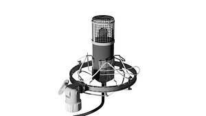 Microphone and Shock Mount 3D model