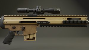 3D model SCAR 20S PBR Low-poly