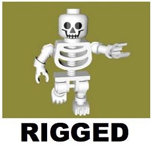 3d lego skeleton rigged