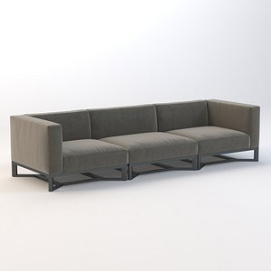 3D Bloc Modular 3 Seater Sofa by Gloster