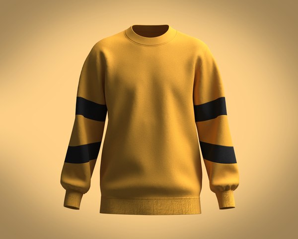 3D Mens Yellow Sweat shirt - TurboSquid 1944375