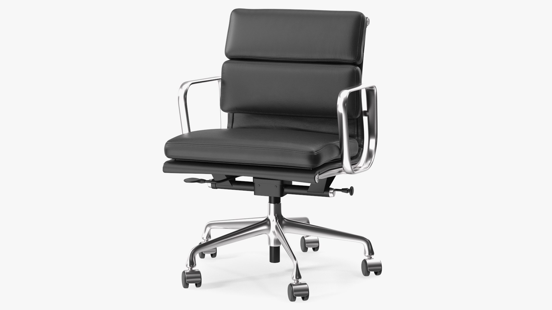 Management Chair Black Leather 3D model preview