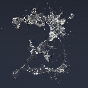3D letter z splash