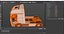 Ciągnik siodłowy Mercedes eActros 600 w kolorze białym, przygotowany do Cinema 4D