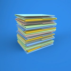 folder stack 3d model