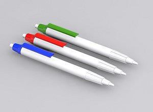 3d model blue white pen