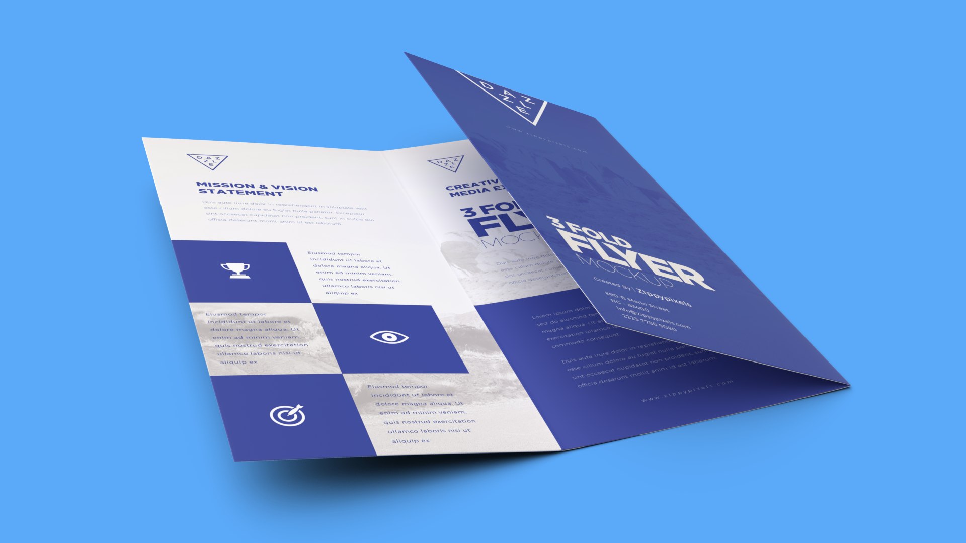 3D A4 C Fold Flyer - TurboSquid 1510999