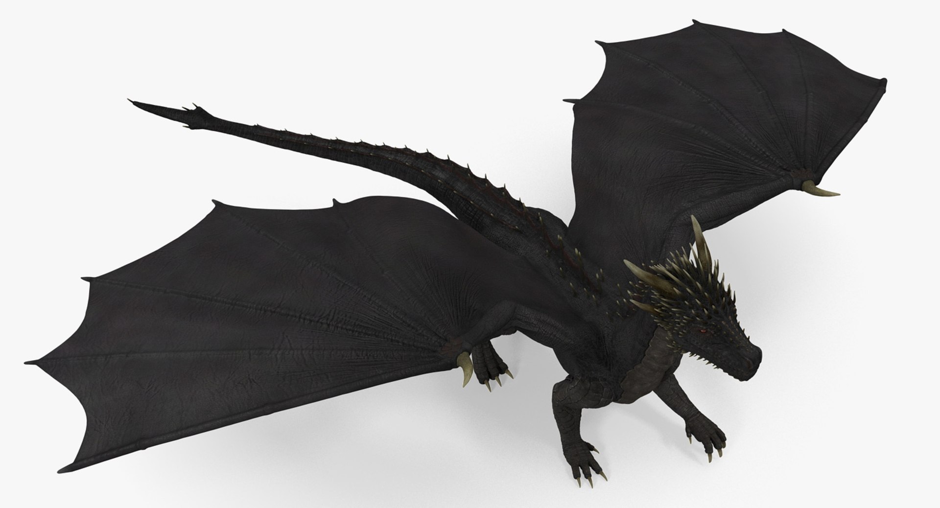 3D Mythical Black Dragon Walking Model - TurboSquid 1330082