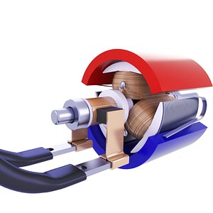 3D Electric Motor Rotor and Magnets 137