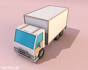 Cartoon Truck Low Poly