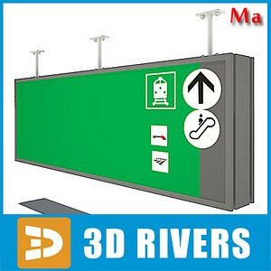 Airport sign 02 v1 by 3DRivers