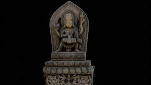 3D model Vishnu with 2 LOD - Nepal Heritage