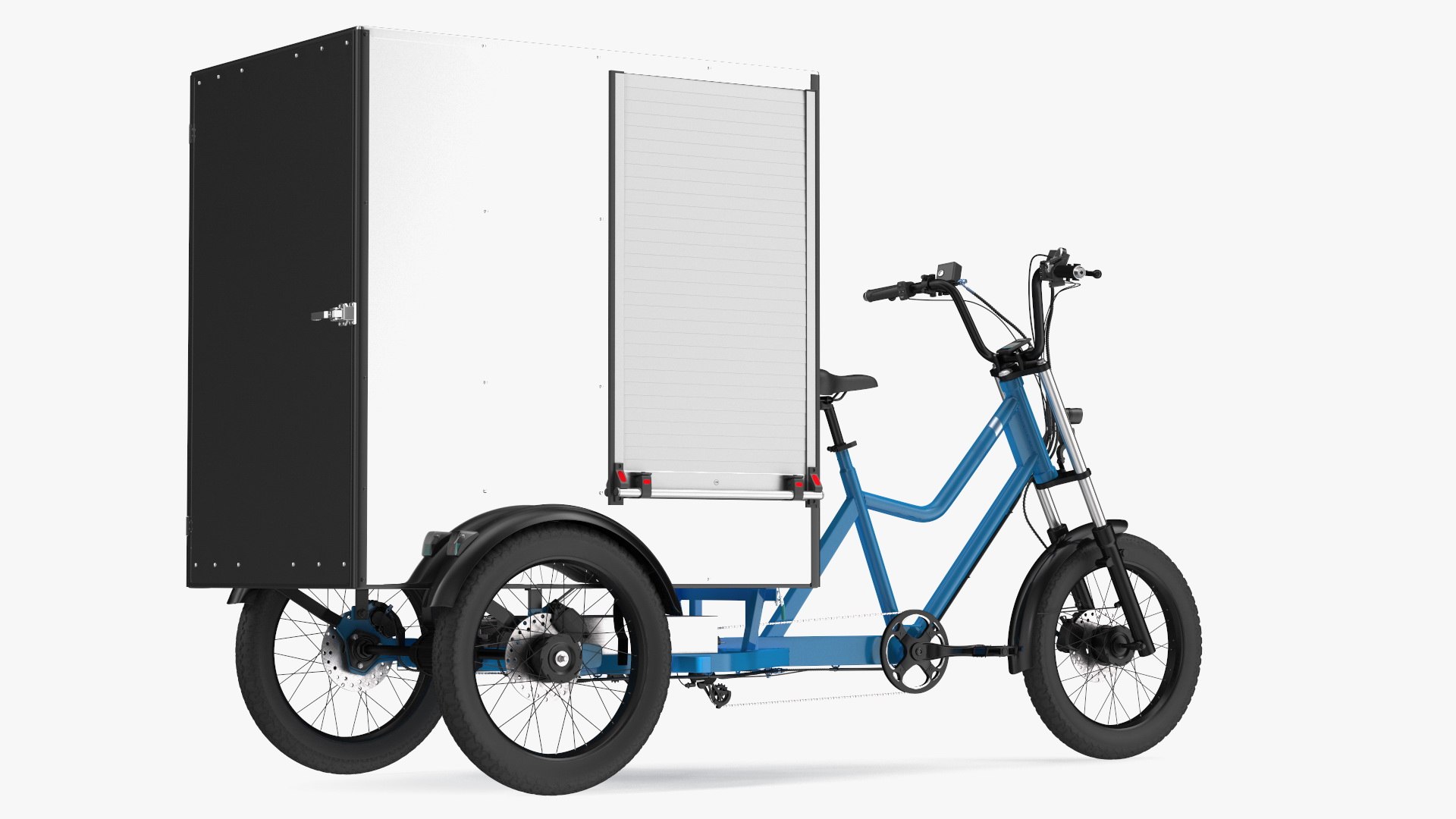 3D Commercial Grade Electric Trike with Cargo Box Rigged TurboSquid