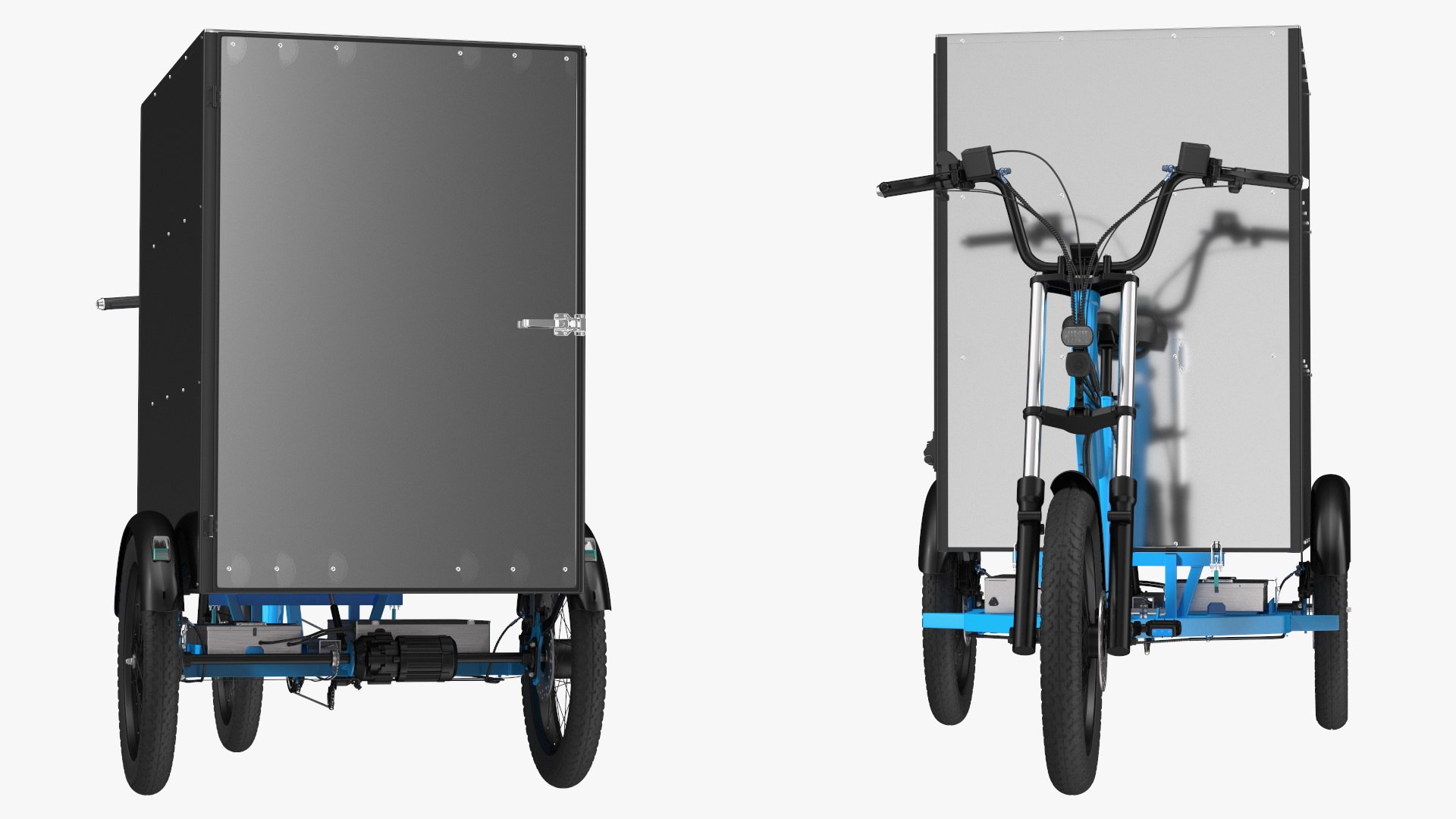 3D Commercial Grade Electric Trike with Cargo Box Rigged TurboSquid